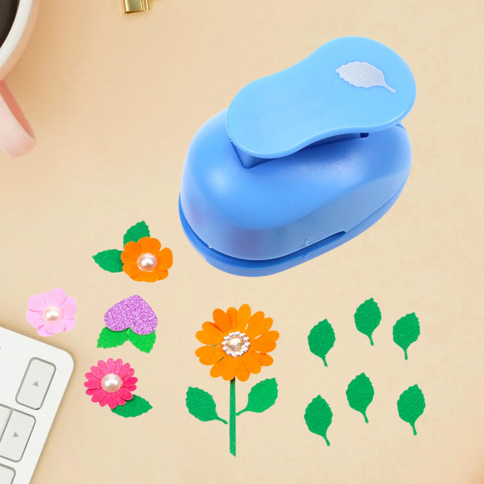 Scrapbook Papier Puncher Benodigdheden voor Ambachten Wenskaart Maken Fotopapier Drie Bladeren, Papier Ambachten Scrapbook DIY Embossing H