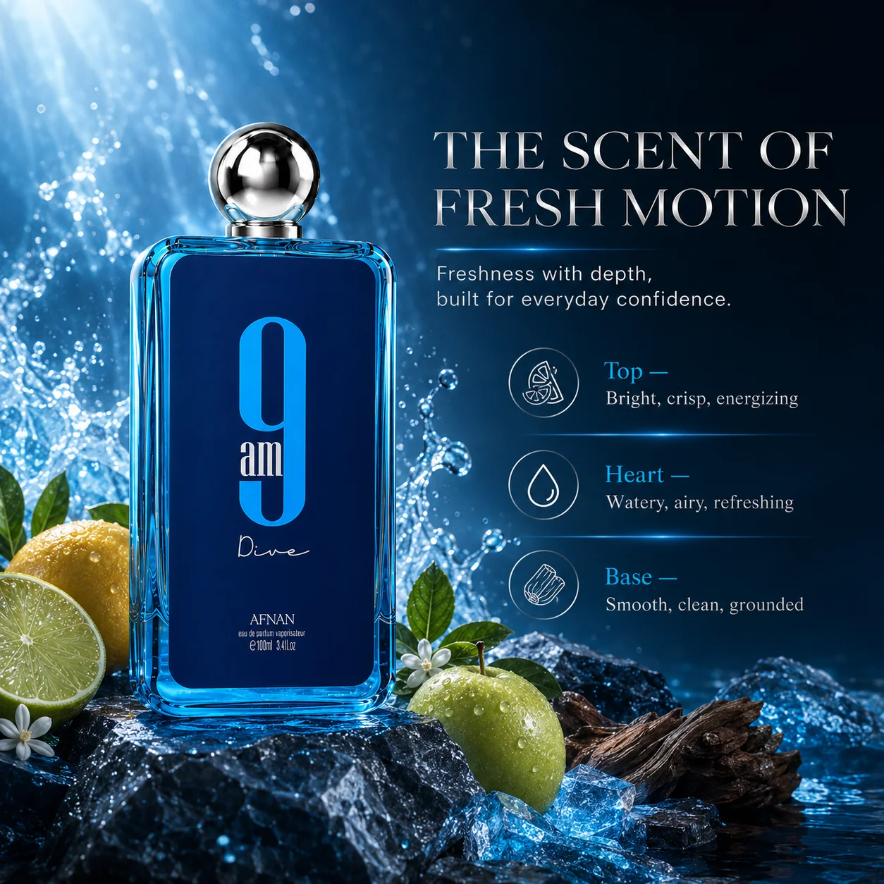 AFNAN 9 Collection Eau de Parf - Aquatic Diving review and price