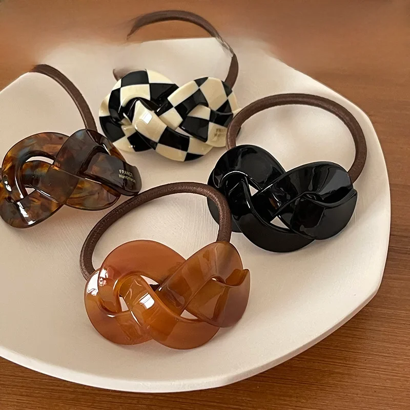 Kobieta Twist splot octanowe gumki do włosów koreański styl elastyczna opaska do włosów dziewczyny gumka kucyk posiadacze Scrunchies gumka do włosów — zdjęcie 2
