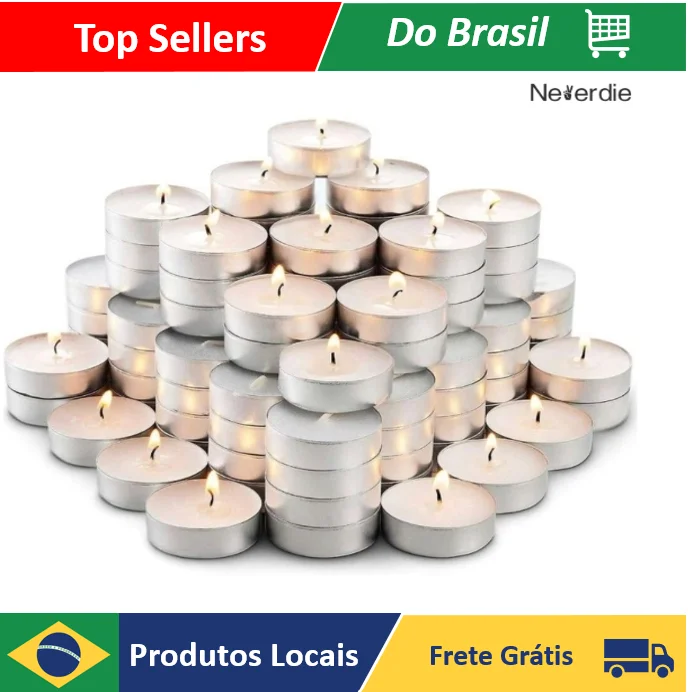 50 velas de parafina chaude con soporte decorativo de aluminio flotante para boda del Día de San Valentín