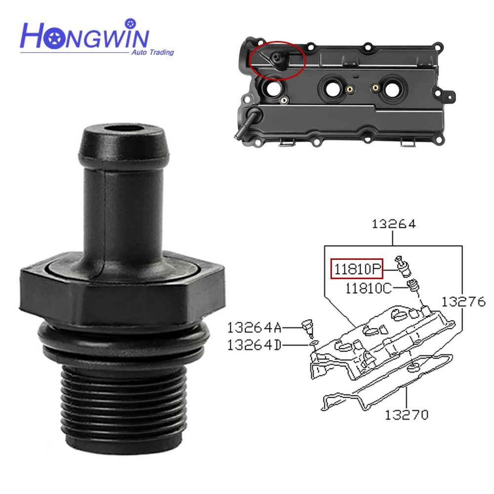 11810-8J102 118108J102 PCV Valve For Nissan Altima Maxima Murano Quest Infiniti I35 VQ35DE V6 3.5L 2002- 13264-9Y400 13264-7Y000