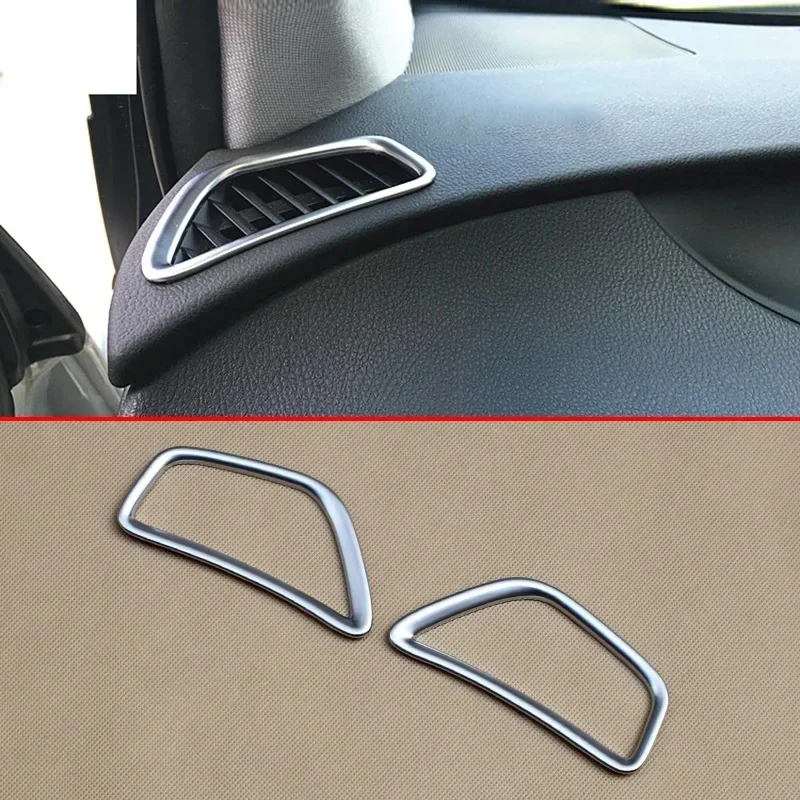 For Toyota Prius Prime PHV 2016-2022 Interior Dashboard Front Air Vent Trim Cover Matte Chrome