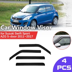 Car Window Visor for Suzuki Swift Sport AZG 5-door 2011~2017 Shelter Rain Eyebrow Vent Awning Smoke Deflector Guard Accessories