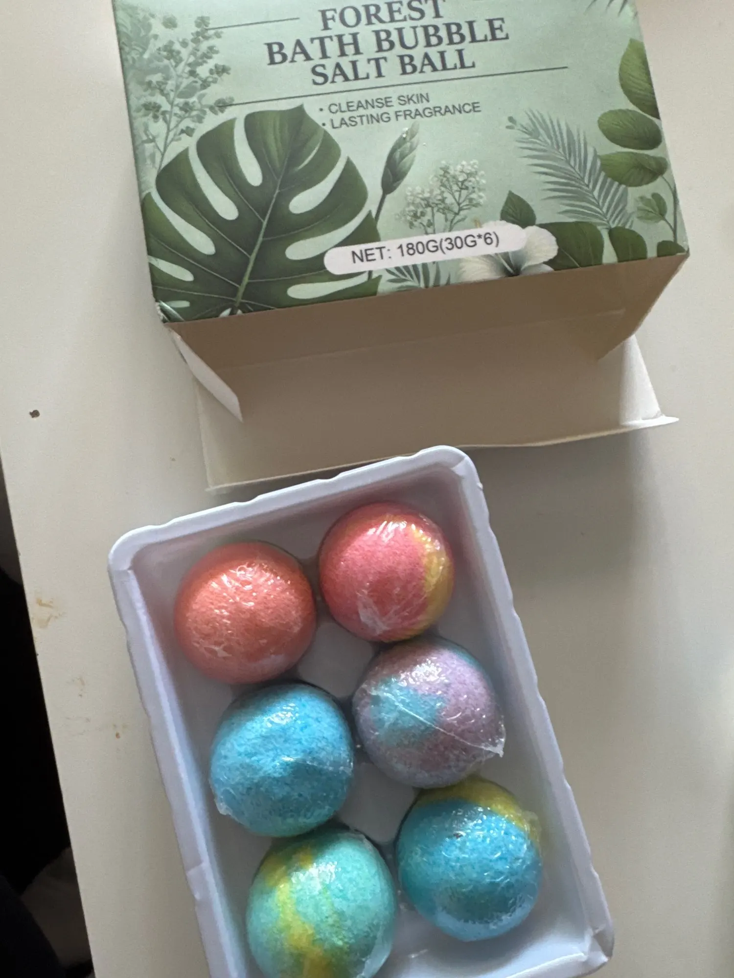 Bath Salt Lasting Fragrance Aromatherapy Floral Scent Exfoliating Moisture Body Wash Cleansing Spa Salt Ball Bubble Salts Shower photo review