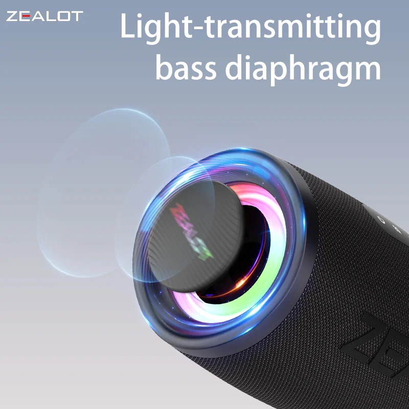 40W ZEALOT S56 Wireless Speakers - 24 Hours Playtime, EQ Mode