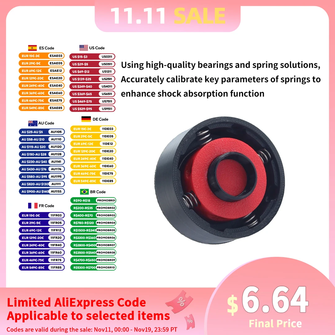 Almohadillas para pies Anycubic Kobra S1C, versión mejorada que absorben los golpes, silenciosas y antideslizantes para accesorios de impresora 3D ﻿