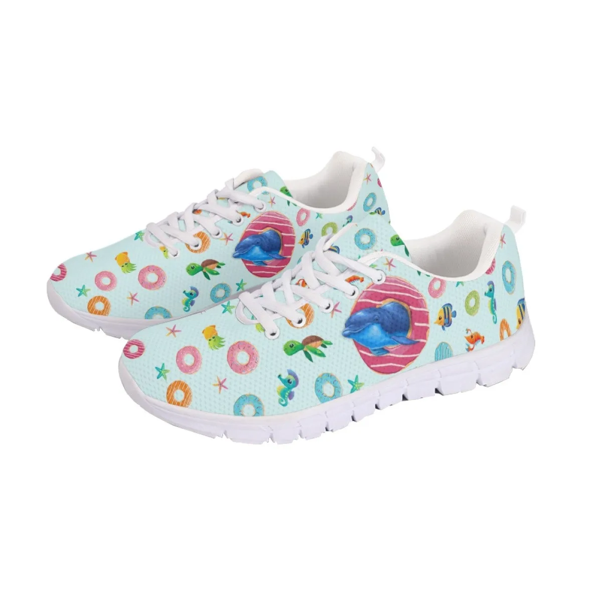 INSTANTARTS 2023 New Casual Sneakers for Women Glum and Dolphin Athletic Shoes Outdoor Non-slip Wear-resistant Walking Footwear