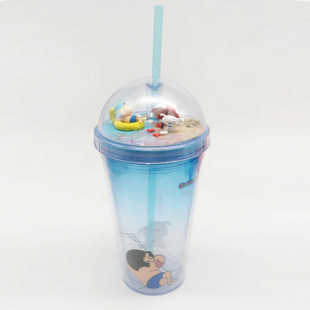 (LETO) crayon shin chan Crayon Shu Tumbler Character Pretty straw ice tumbler water bottle bottle water bottle user Cup (duck tube) CST-D03