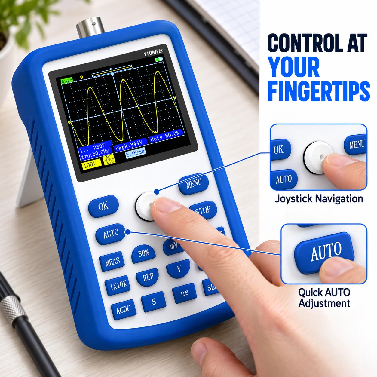Osciloscopio digital portátil  - Fnirsi Digital Oscilloscope Handheld reseña y precio