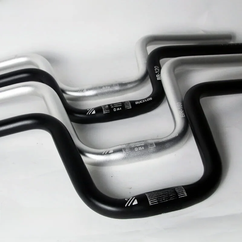 AliExpress BUCKLOS Folding Bike Handlebar 25.4mm Aluminum Hi-Rise 120/160mm Bicycle Swallow Riser Bar 580mm BMX MTB Handle Bar Hi-strength