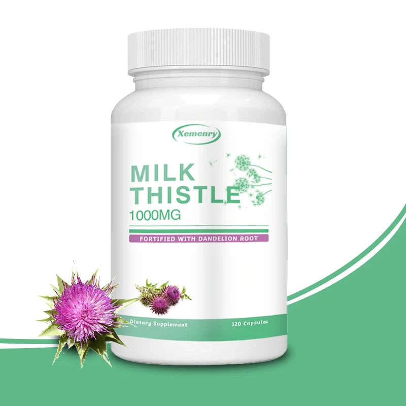 Milk Thistle 1000mg - with Dandelion - Supports Liver Detoxification and Cleanses, Improves Digestion - 120 Capsules