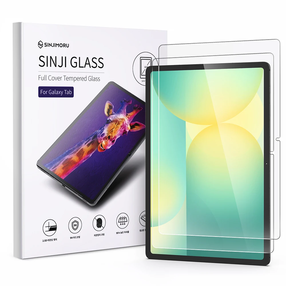 Galaxy Tab Full Coverage Tempered Glass Screen Protector S11 S10 Ultra S10 Fe S9 Ultra S9 Fe S8 Ultra A9 A8 A7 A6 A5E A9 Fe Plus Ultra 2-Pack 리뷰