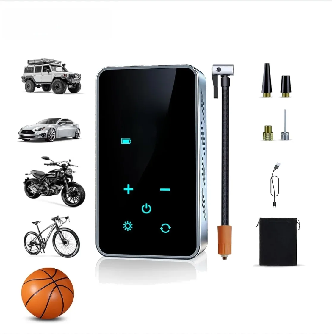 AliExpress Wireless Air Pump 150psi Touch Screen Portable Electric Tire Inflator For Car Bike Motorcycle Mini Air Compressor
