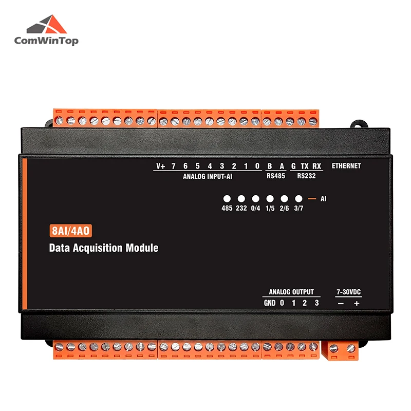 CWT-MB307A 8AI + 4Ao RS485 RS232イーサネットmodbus tcpモジュール