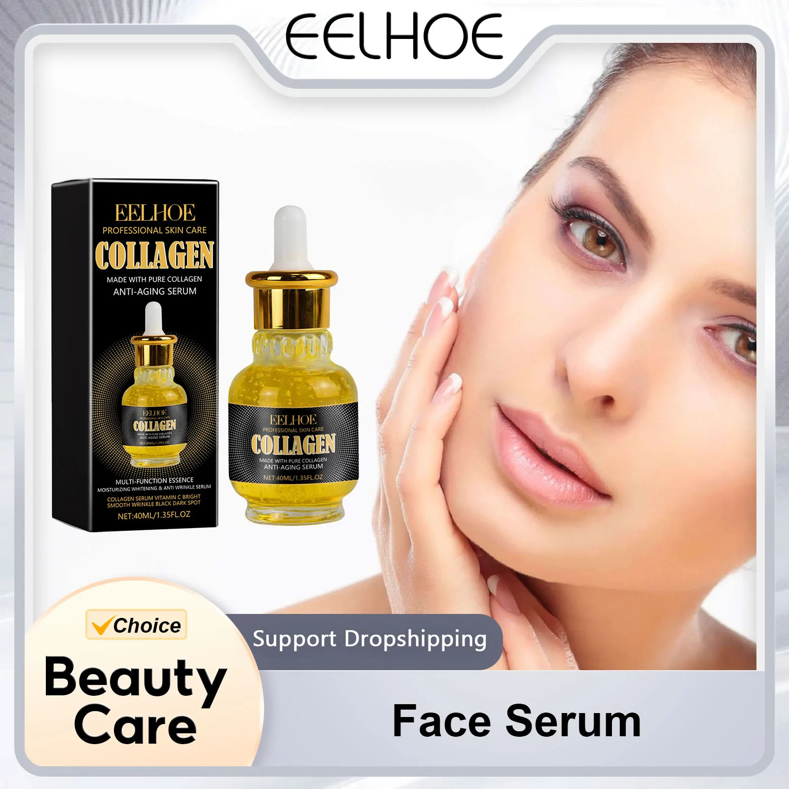 EELHOE Anti Aging Face Serum Removes Facial Wrinkles Forehead Anti-Sagging Repair Skin Care Hyaluronic Acid Moisturizing Essence