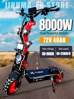 K14 10000w Dual Motor Large Electric Scooter 72v 40ah 14 Inch Off-road Tyres Max Speed 90-120km/h Hydraulic Brake Escooter