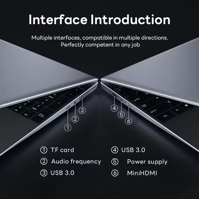 كمبيوتر محمول Windows 11 Gamer أجهزة الكمبيوتر المحمولة Intel 15.6 بوصة Intel Celeron N4000 16GB RAM 1 تيرا بايت 2 تيرا بايت SSD كمبيوتر مكتبي للدراسة