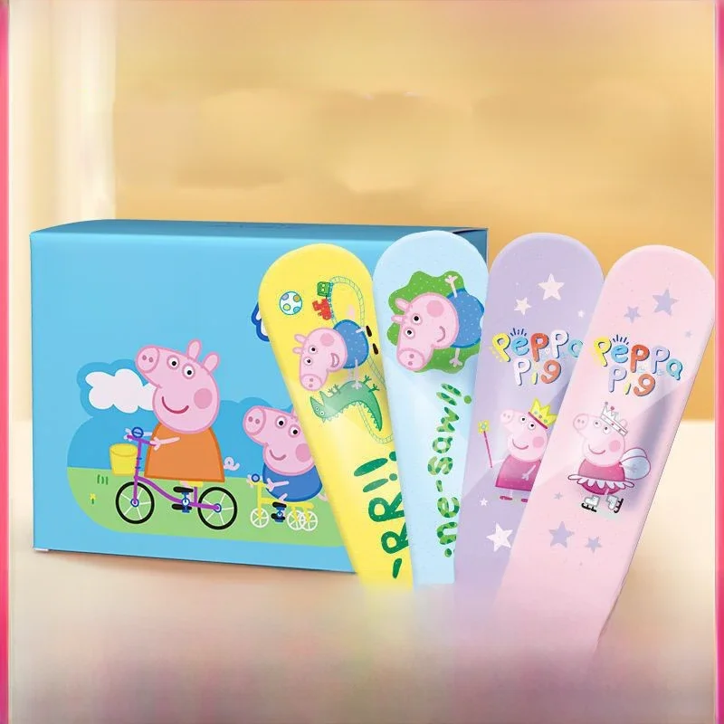 Anime Peppa Pig Band Aids médicos para crianças, ataduras adesivas impermeáveis, ataduras
