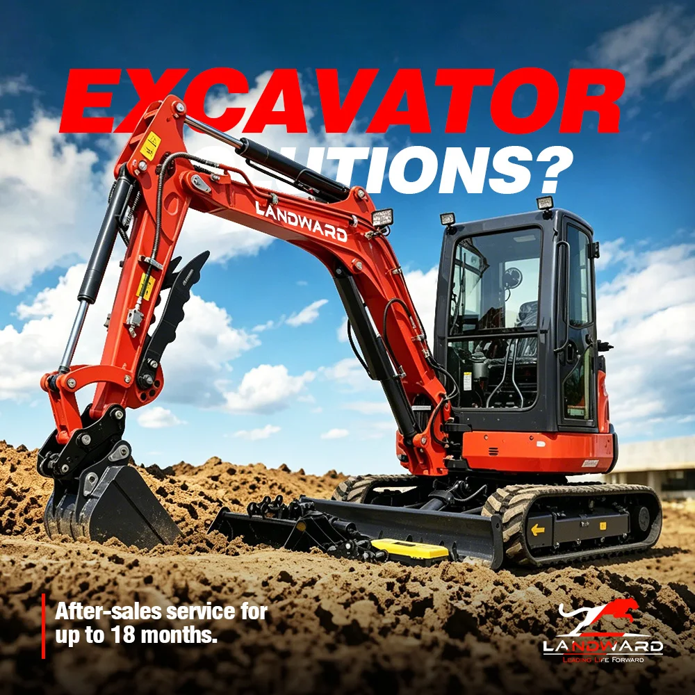 Mini Excavadora Hidráulica de 2.5 Toneladas, Mini Excavadora de Orugas para Uso Agrícola y en Huertos, Excavadora de 1800 KG, Mini Excavadora Doméstica, EPA Euro 5, Personalizable