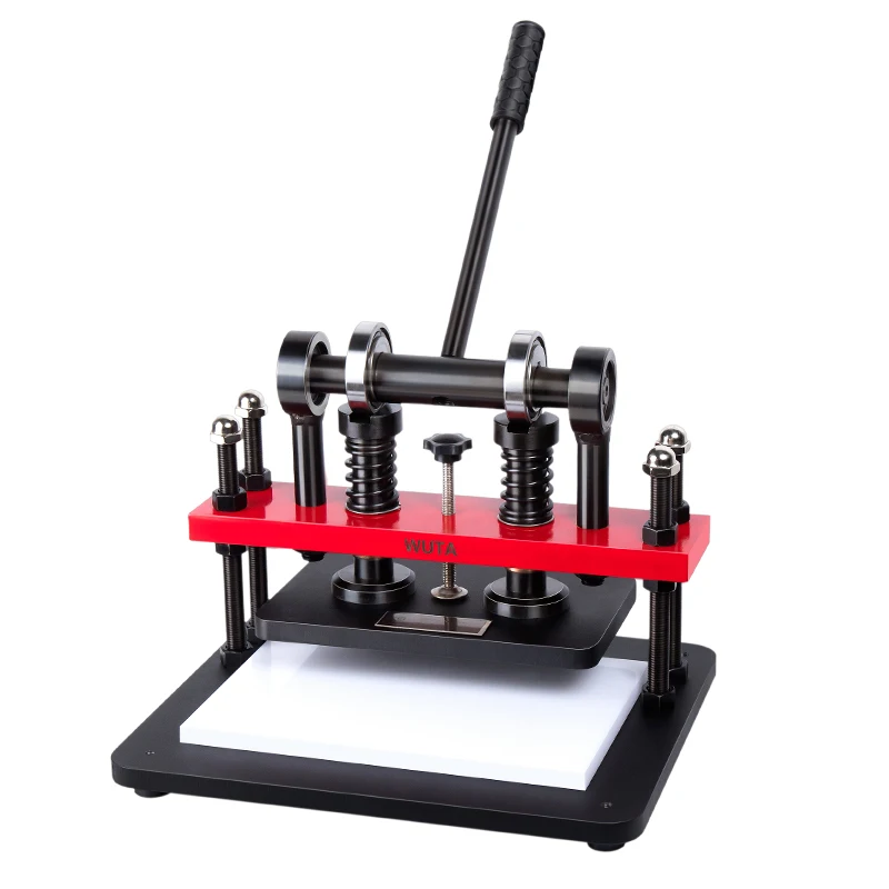 WUTA Pro Leather Cutting Machine Manual Die Cutter Embossing Shaping Tools Hand Press Mold DIY Punching Fabric Paper (Size L)