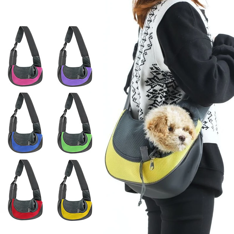 Dog Bag Pet Carrier  S/L Outdoor Travel Cats Tote Shoulder Bags Mesh Oxford Single Comfortable Handbag Pouch For Small Pets