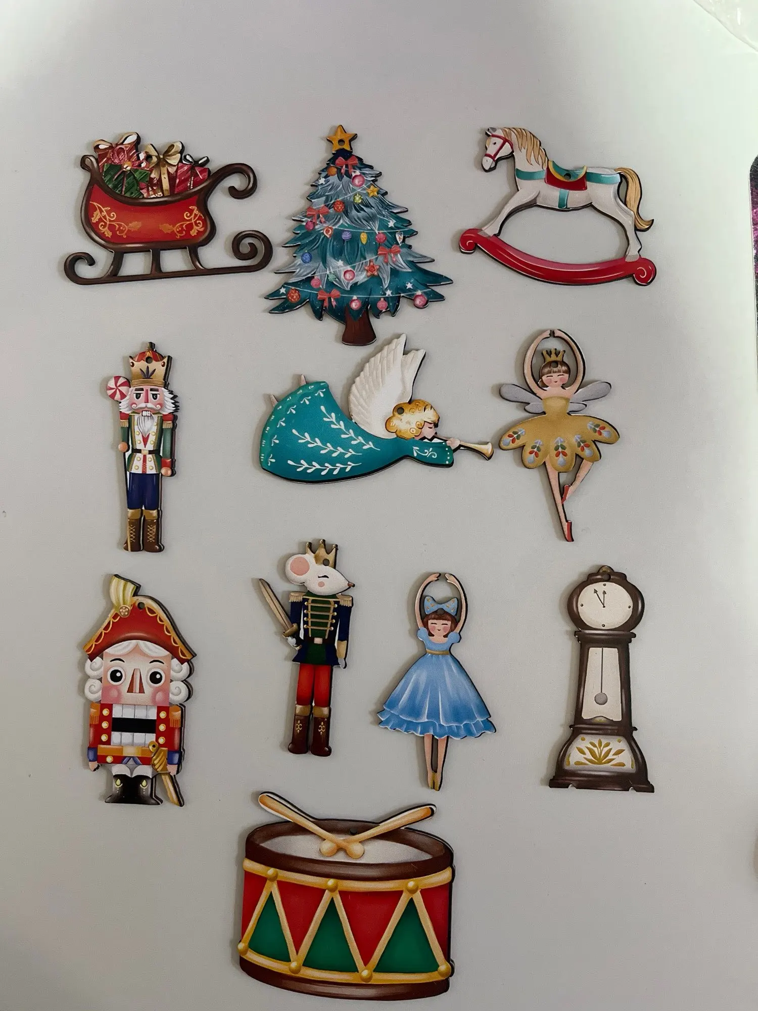 12Pcs/Set Wooden Nutcracker Puppet Pendant Christmas Nutcracker Soldier Pendant Christmas Tree Hanging New Year Home Decoration photo review