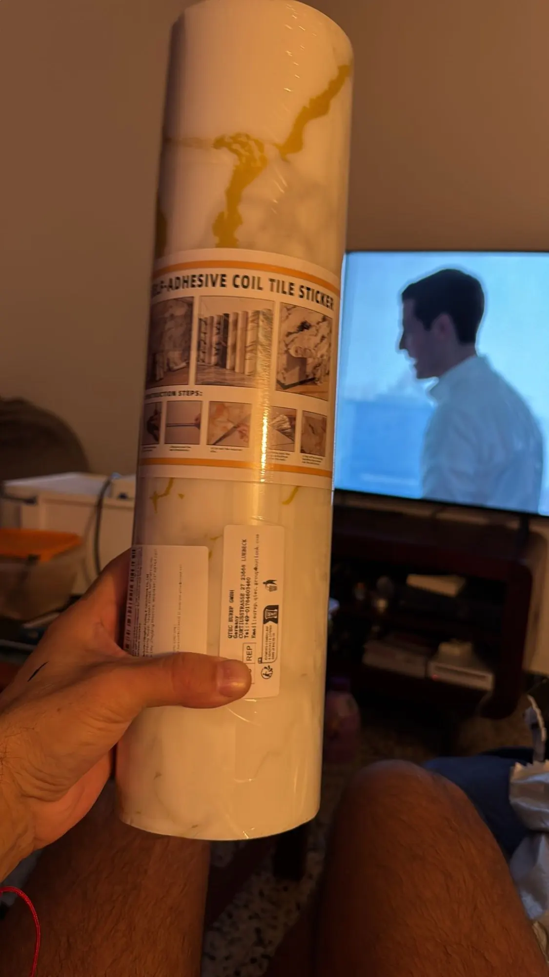 Thick foam marble wallpaper 1 roll waterproof and antifouling wall sticker self-adhesive wallpaper for bedroom and living room photo review