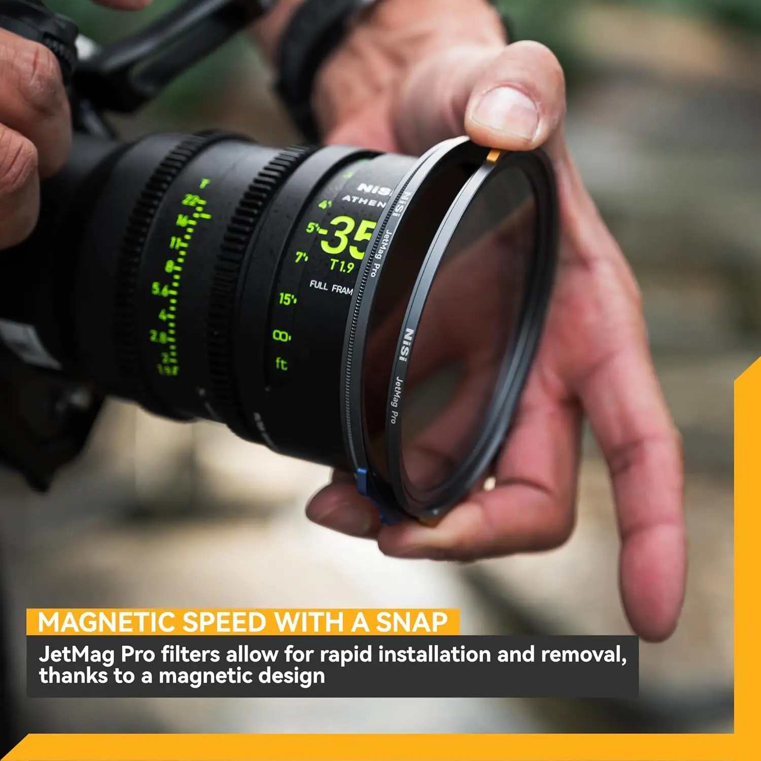 NiSi JetMag Pro FS Ultra Thin Magnetic ND Filter 82MAG ND4 0.6 2 Stop Full Spectrum Neutral Density For Professional Cinema