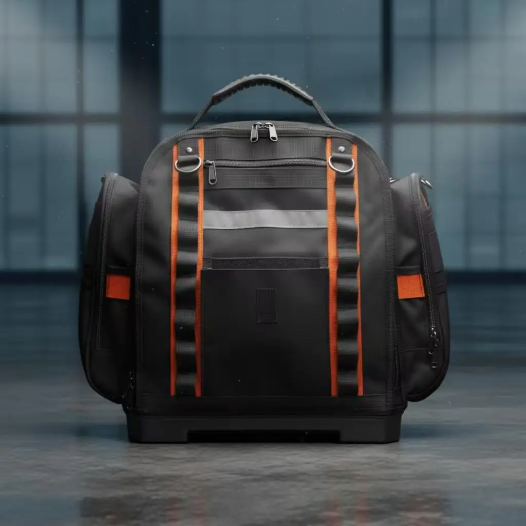 Heavy Duty Tool Backpack Long-Lasting Portable Tool Bag Work Gear Large Capacity Comfortable Carry for Construction Site
