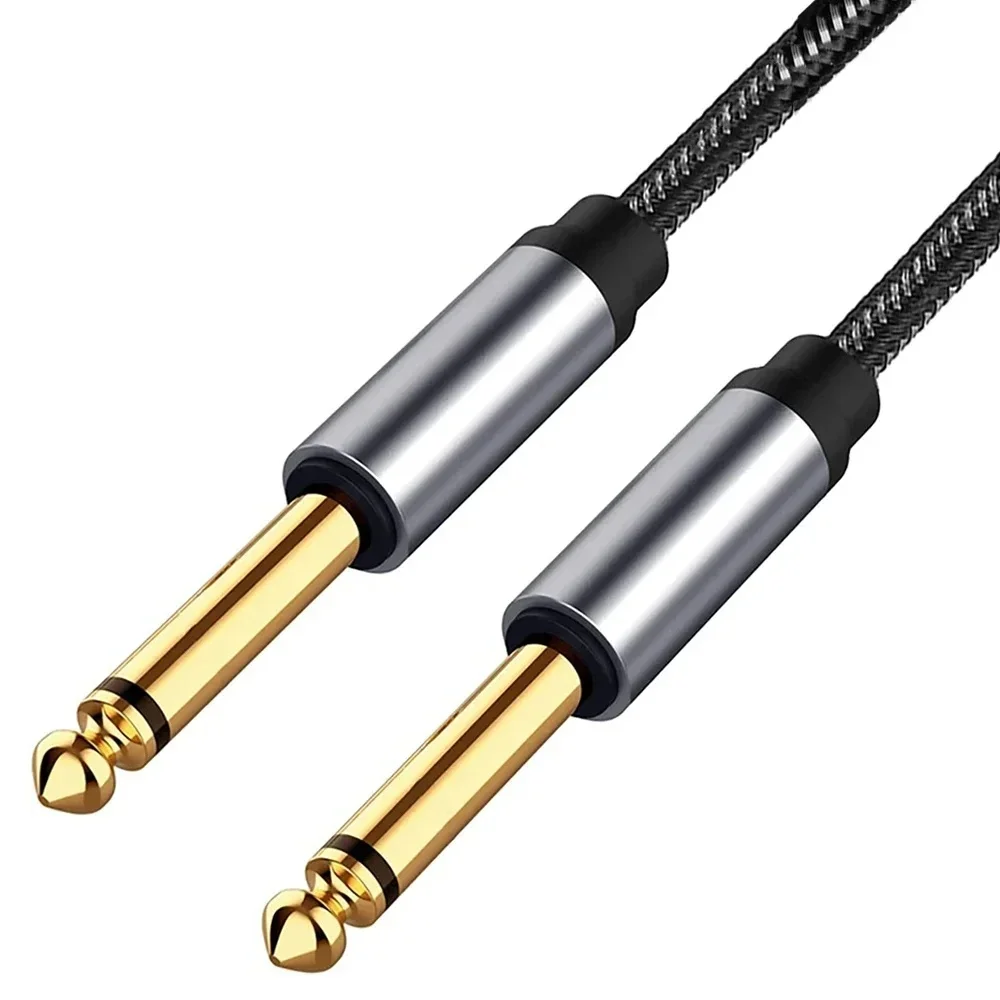 Kabel audio 1/4 "TS 6,35 mm do 6,35 Mono Jack Instrument Nylonowy kabel krosowy do głośnika gitarowego Mikser słuchawkowy 6,5 TRS Stereo — zdjęcie produktu 7