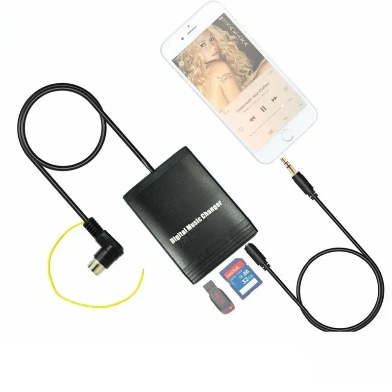 DOXINGYE samochodowy USB SD AUX zmieniarka CD Adapter cyfrowy muzyka samochodowy Mp3 konwerter dla Volvo hu-series C70 S40/60/80 V70 interfejs — zdjęcie 2