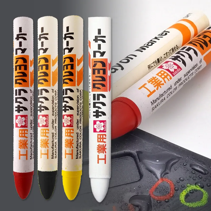 

Sakura Industrial Oil Crayon Marker Bold Marks Solid Steel Pen Marine Waterproof Marker Tire Pen Aquatic Pen