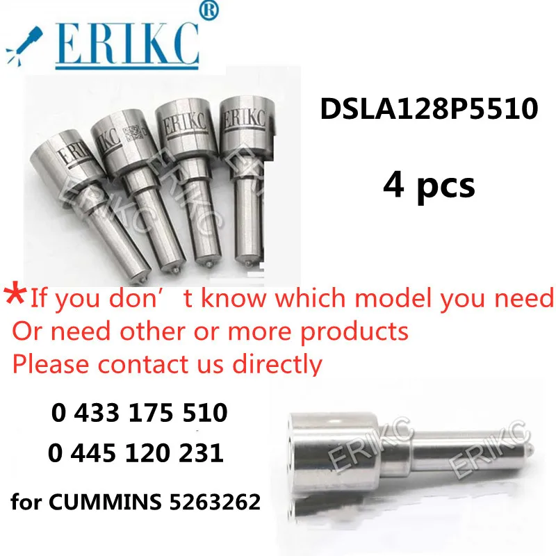 4PC DSLA128P5510 Fuel Sprayer Nozzle DSLA 128p5510 (0 433 175 510) For Diesel Injection 0 445 120 231