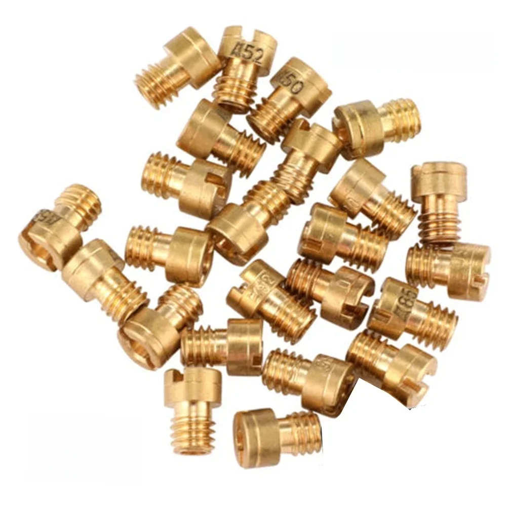25 pièces Jet principal 55-115 M6 pour carburateurs Dellorto et Mikuni 6mm Jets principaux ensemble carburateur buse d'injecteur remplacement