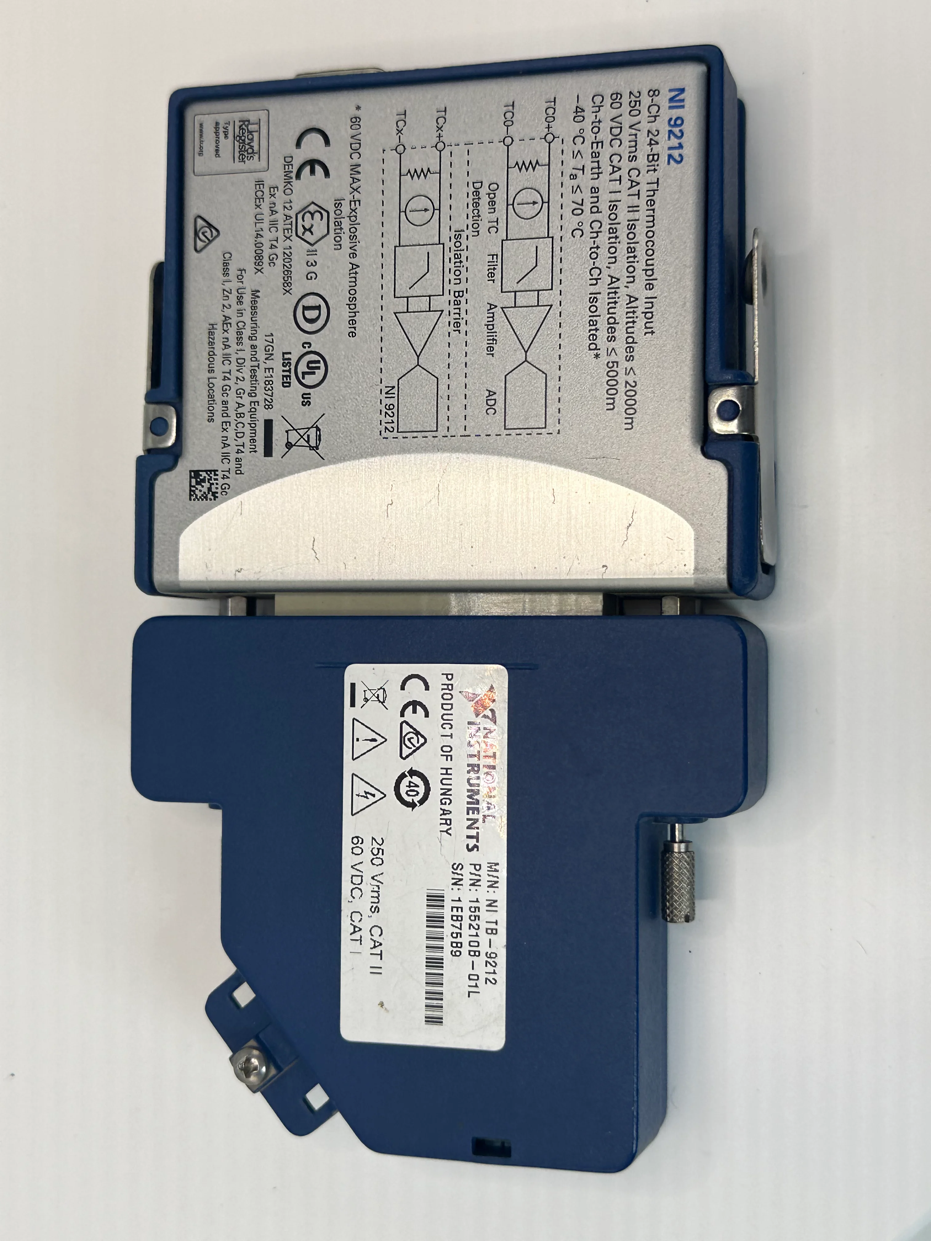 NI‑9212 24‑Bit 8‑Ch Isolated Thermocouple C‑Series Input Module