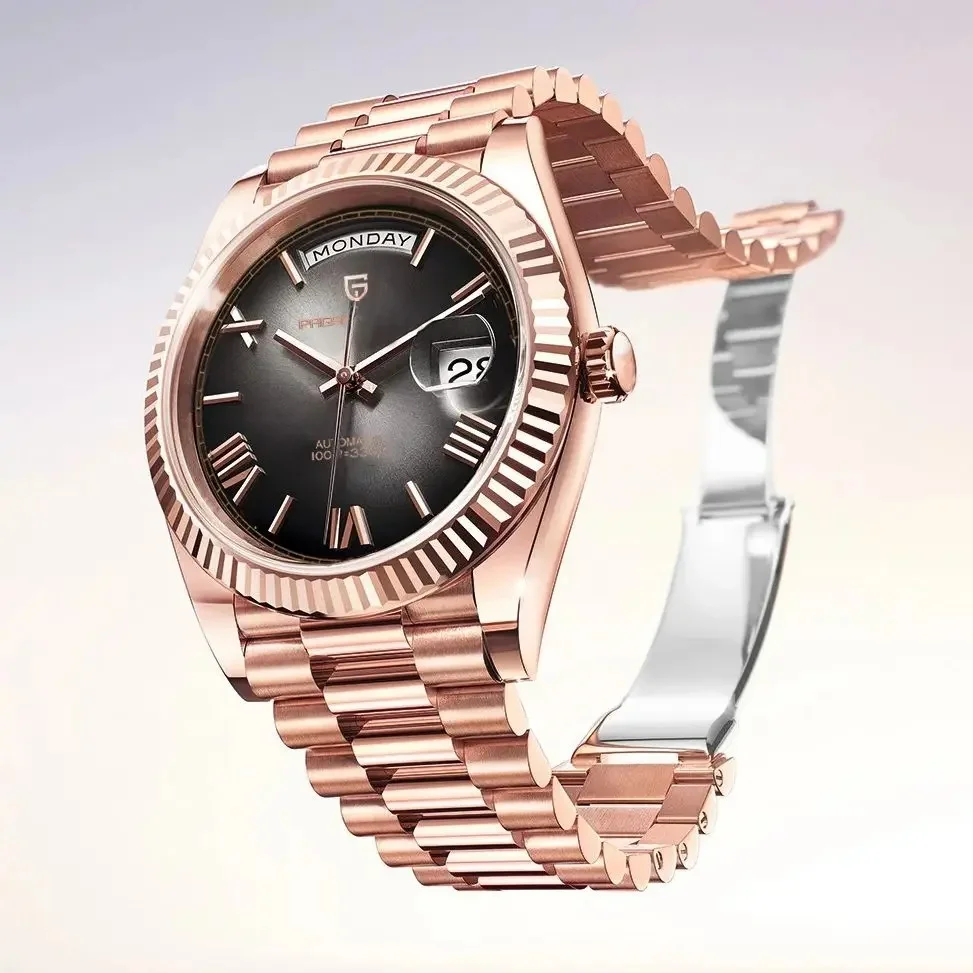 PAGANI DESIGN 2026 Nieuwe Luxe Rose Gold DD40 Automatische Horloge Voor Mannen NH36A Mechanische Horloge Mannen Roestvrij staal Waterdicht - afbeelding 2
