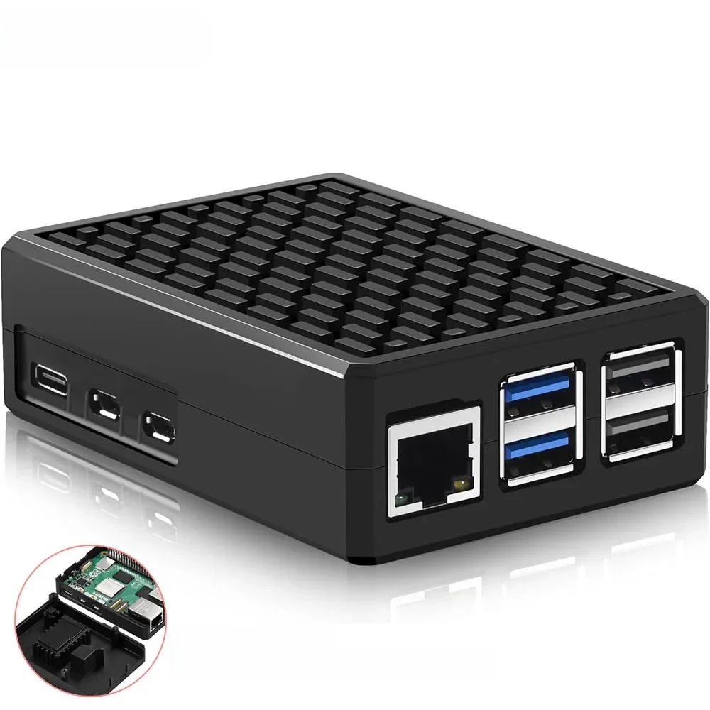 Pasywna obudowa chłodząca do Raspberry Pi 5, Pi5 aluminiowe etui z kolumną chłodzącą i podkładki termiczne do Raspberry Pi 5 4GB/8GB — zdjęcie produktu 7