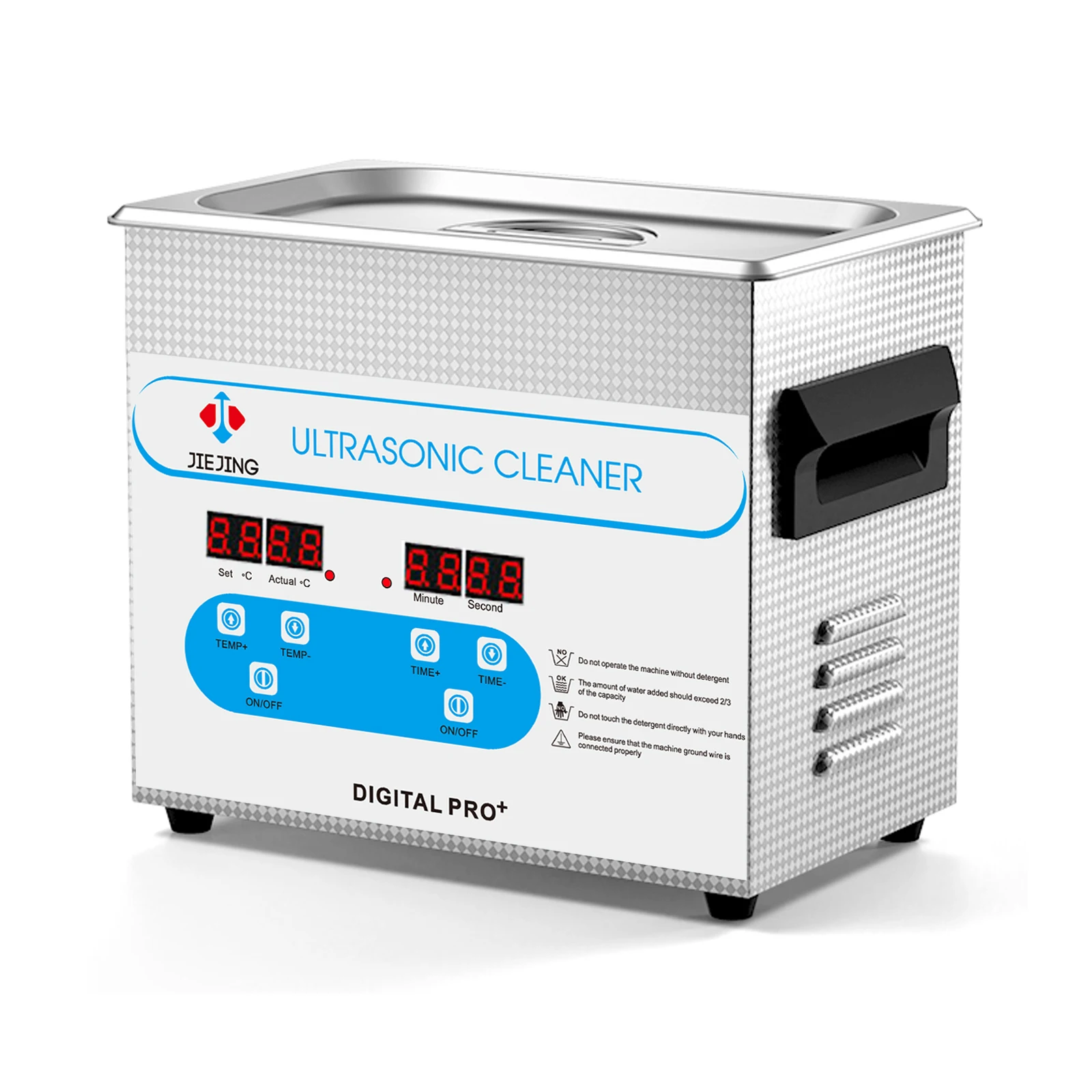 40kHz Ultrasone Reiniger 3L Ultrasone Ton met Digitale Controle Timer Verwarmbare Ultrasone Reinigingsmachine voor Juwelen Glazen