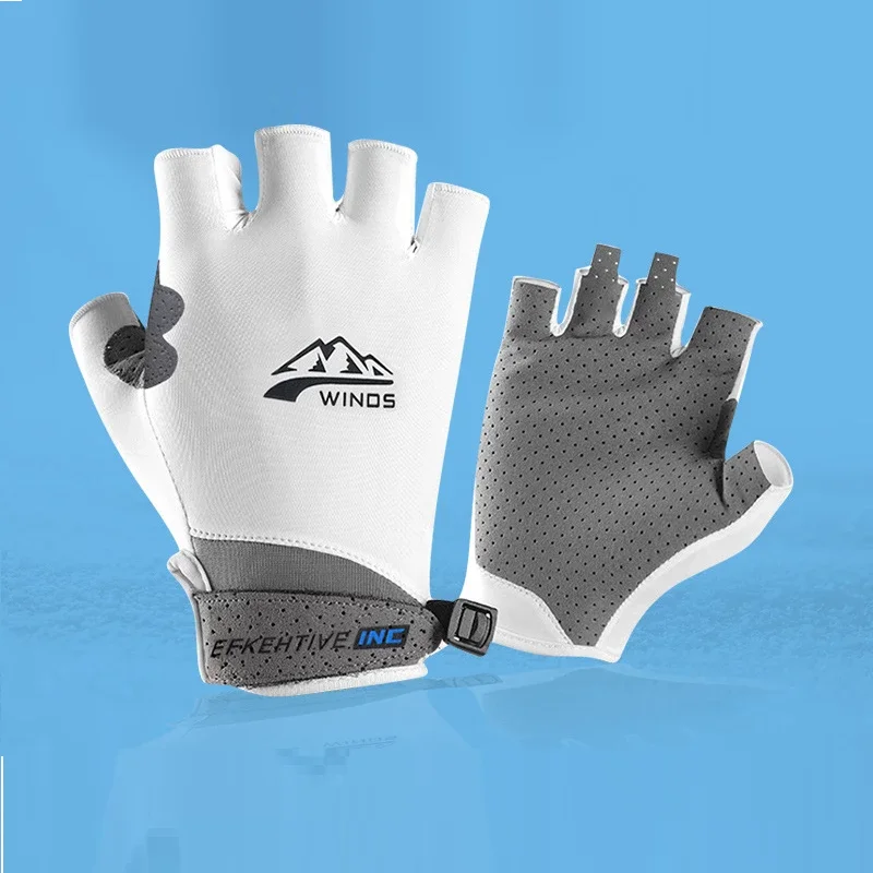 Guantes de moto profesionales para hombre y mujer, manoplas antideslizantes transpirables de medio dedo para gimnasio, pesca, ciclismo, Verano