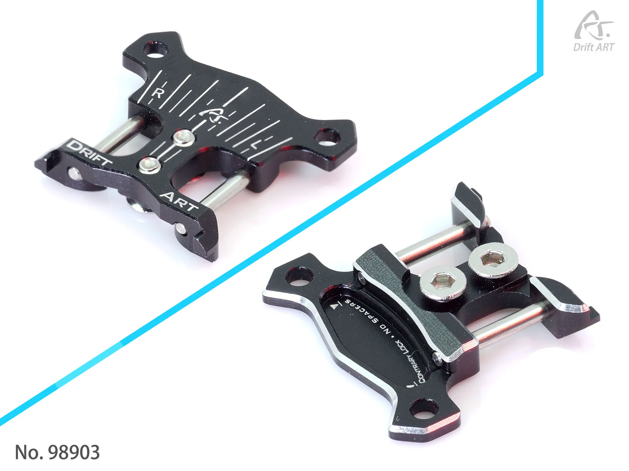 98903 DriftART4 Alu. Soporte de brazo inferior delantero para DA4/DA3