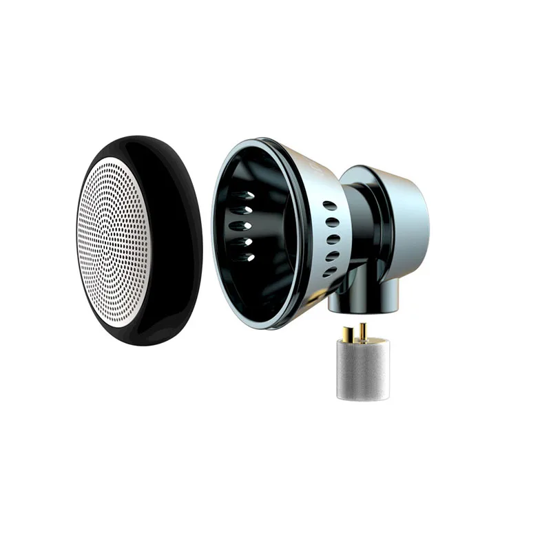 Cuffie piatte HIF fai da te da 15,4 mm con forma a carillon eolico, personalizzazione dell'unità dinamica, stampa 3D, alloggiamenti per interfaccia MMCX staccabili in lega di alluminio