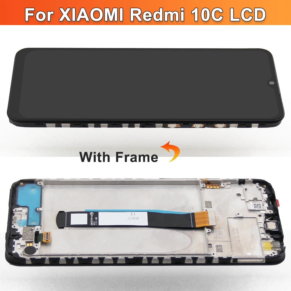 6.71\'\'For Xiaomi Redmi 10c LCD Display Touch Screen Digitizer Assembly With Frame For Redmi 10c Display Replacement Repair Parts