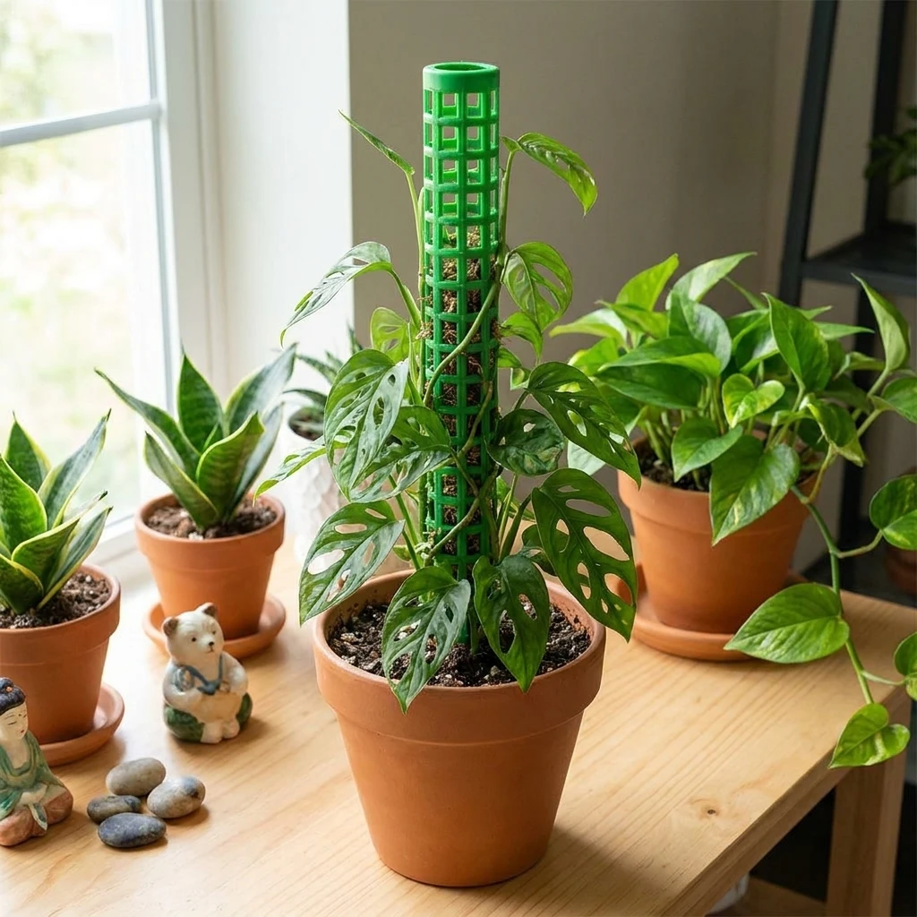 Plant Climbing Frame Plant Trellis Supporting Stick Plastic Moss Pole Indoor Plant Pot stand Green Dill Vine Garden Accessories