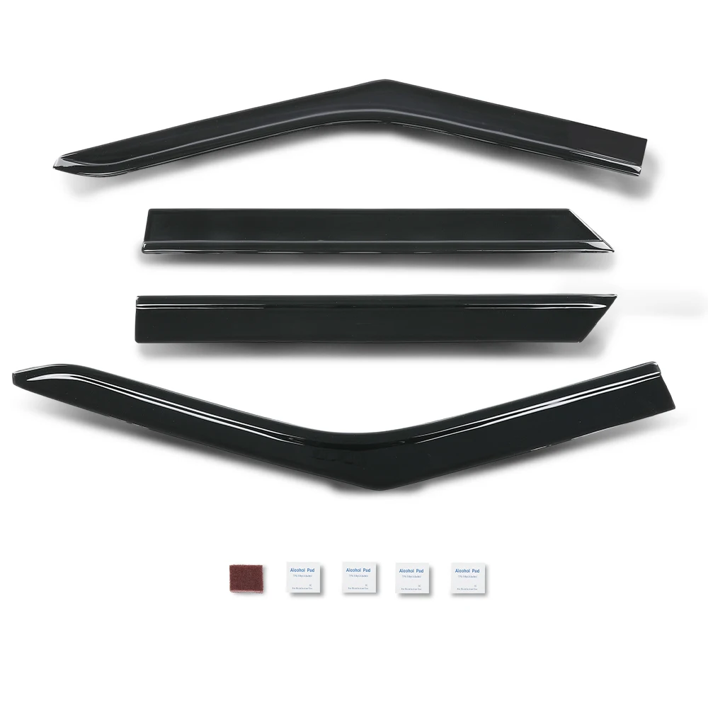 

4Pcs Window Deflectors Visors Vent Shade Rain Guards Fit for Ford Explorer 2020-2025 Acrylic Black