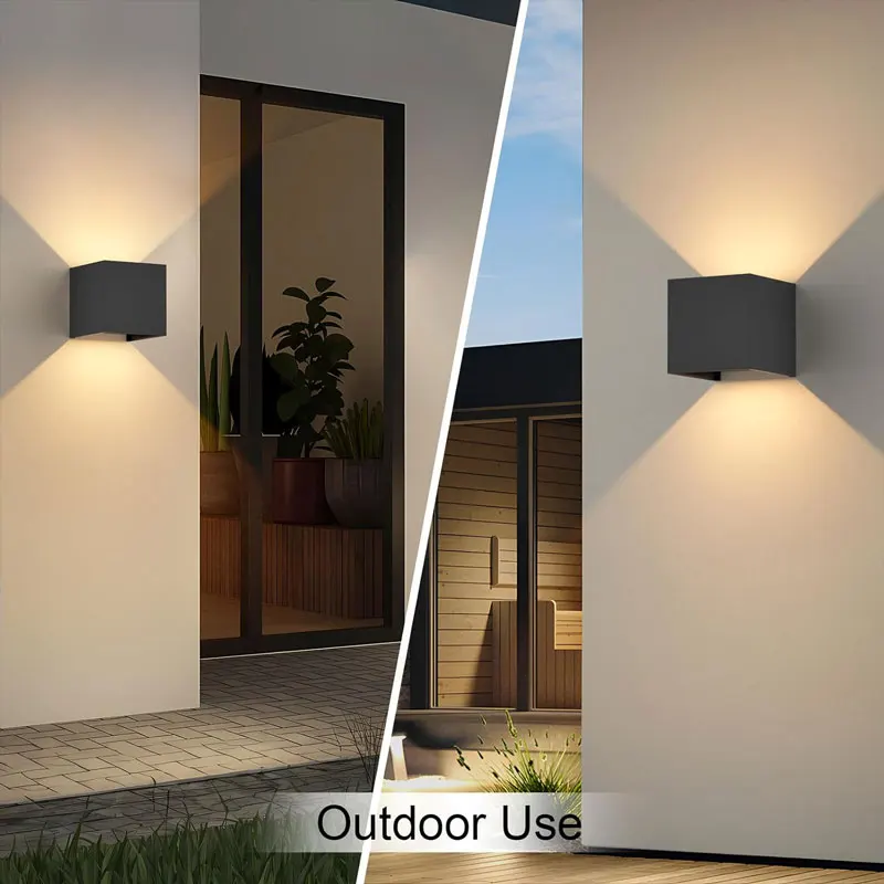 Outdoor Led Wall Light Waterproof IP65 Interior Wall Lamp Aluminum Porch Garden Lights Bedroom Living Room Indoor Lighting 6W12W