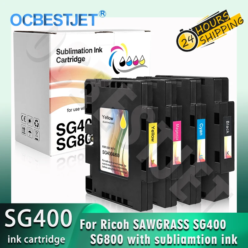 For SG400 SG800 SG 400 Premium Color Compatible Ink Cartridge With Chip With Ink For Ricoh SAWGRASS SG400 SG800 Printer