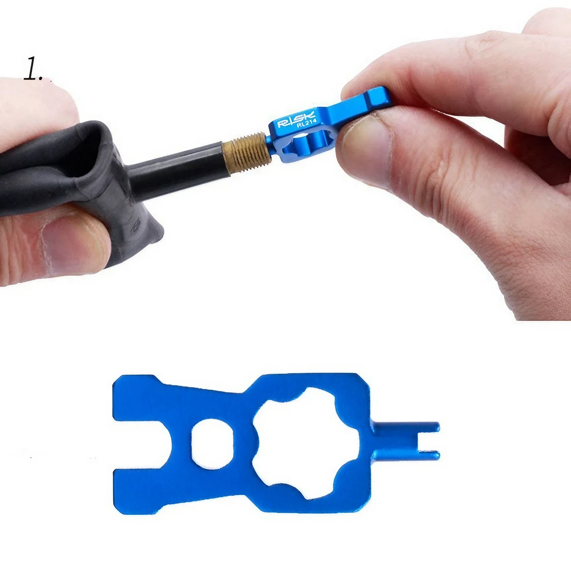 4 IN 1 Portable Repair Bicycle Valve Tools Valve Core Wrench MTB Road Bike Disassembly Installation Tool Removal Parts Blue