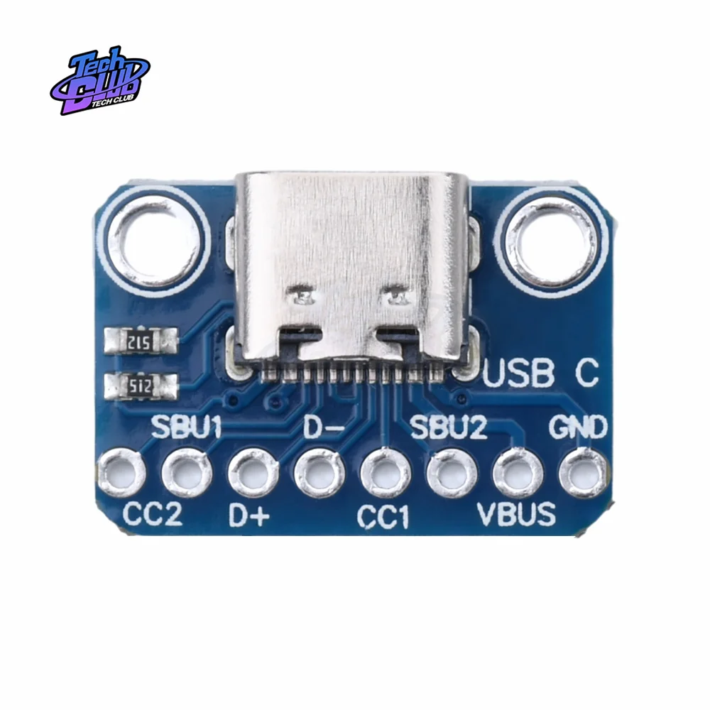 TYPE-C Female Test Board Connector USB3.1 16P to 2.54 High Current Power Adapter Board Module Power Supply Accessries