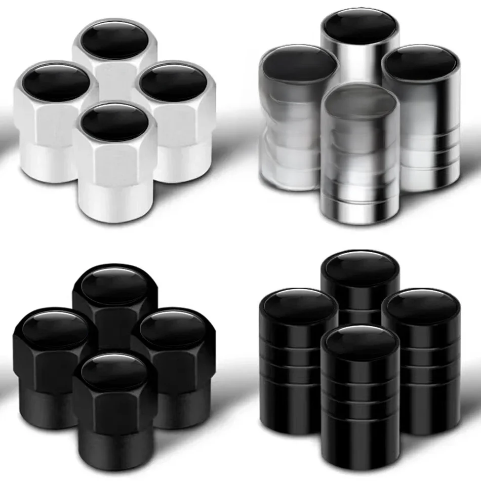 Bouchons de Valve de pneu de roue de voiture en métal sans Logo, couvercles anti-poussière, pièces automobiles pour voiture, camion, vélos, motos, accessoires, 4 pièces/ensemble