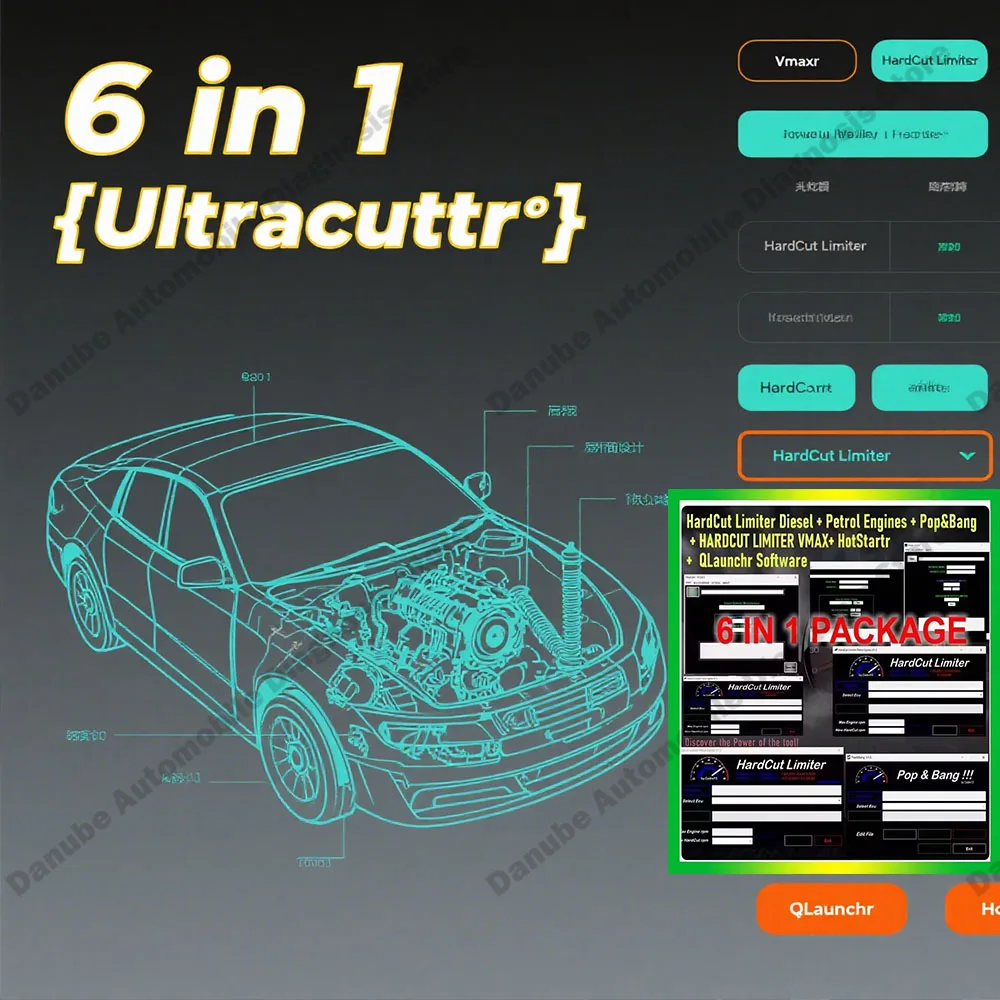

6 IN 1 ECU Software PACKAGE HardCut Limiter Diesel + Petrol Engine UltraCuttr + Pop&Bang - HARDCUT VMAX - HotStartr - QLaunchr